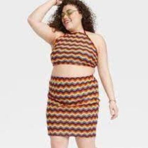 NWT Target Pride Collection Chevron Knit Skirt Size XL, 3X LGTBQ+